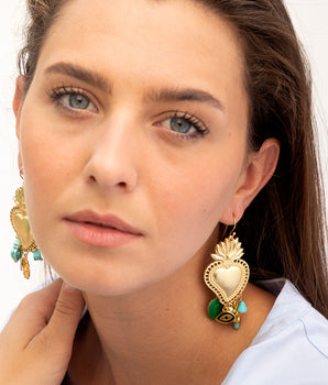 Katerina Psoma Dangle Earrings with Charms
