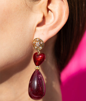 Katerina Psoma Strawberry Heart Earrings