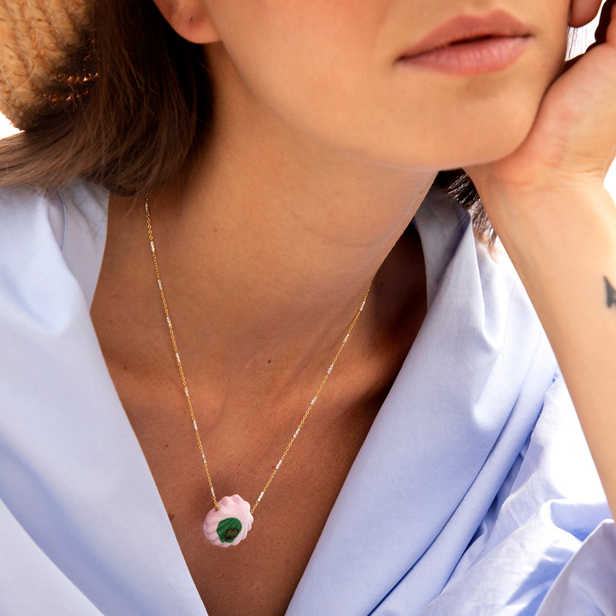 Katerina Psoma Pink Murano Seashell Necklace