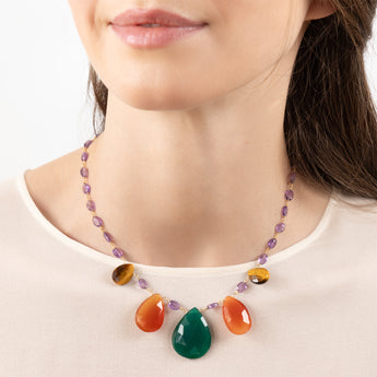 Katerina Psoma necklace with drops and amethyst