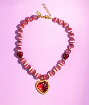 Katerina Psoma Strawberry Heart Short Necklace