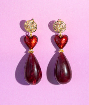 Katerina Psoma Strawberry Heart Earrings