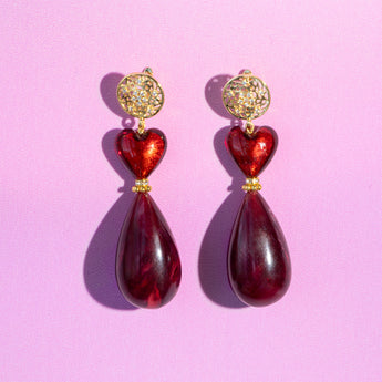 Katerina Psoma Strawberry Heart Earrings