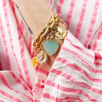 Katerina PsomaCharm Bracelet with pastel coloured hearts