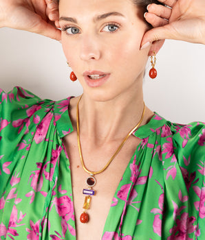 Valeria Coral Hoops