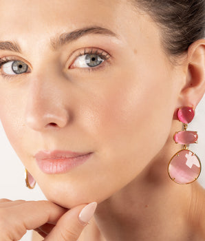 Katerina Psoma Brigitte Pink dangle Earrings