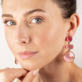 Katerina Psoma Brigitte Pink dangle Earrings