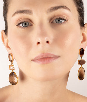 Katerina Psoma Brigitte Brown Dangle Earrings