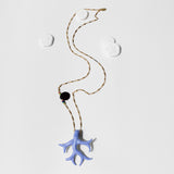 Katerina Psoma Long Murano Coral Chain Pendant in Lilac