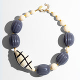 Katerina Psoma short grey necklace with Murano bead