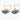 Katerina Psoma gold plated hoops with evil eye enamel grey
