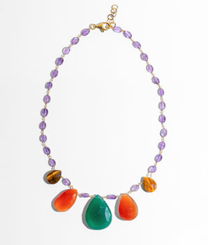 Katerina Psoma necklace with drops and amethyst