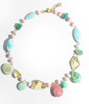 Ellora Short Necklace with Stones
