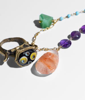Ellora Necklace with Antique Ring