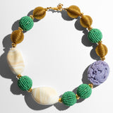 Katerina Psoma green short Necklace with Murano Beads