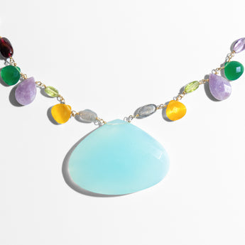 katerina Psoma short ecklace with semiprecious stones