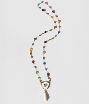 Katerina Psoma White Evil Eye Rosary