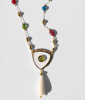 Katerina Psoma White Evil Eye Rosary