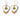 Katerina Psoma White Evil Eye Heart Earrings