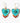 Katerina Psoma Turquoise Evil Eye Heart Earrings