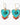 Katerina Psoma Turquoise Evil Eye Heart Earrings