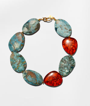 katerina Psoma jasper turquoise necklace