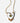White Evil Eye Heart Necklace
