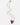Katerina Psoma Red Evil Eye Heart Necklace gold plated 925 silver with zirconia