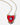 Katerina Psoma Red Evil Eye Heart Necklace gold plated 925 silver and brass with zirconia