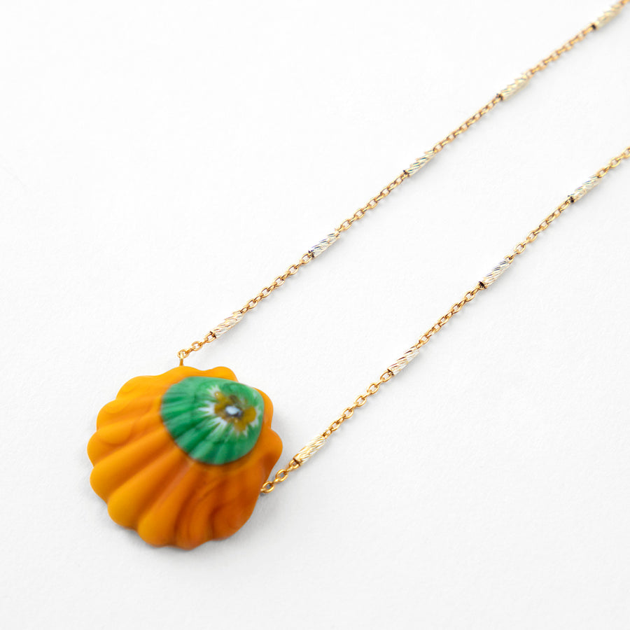 Katerina Psoma Yellow Murano Seashell Short Necklace