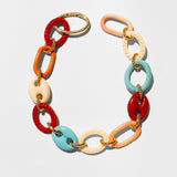 Katerina Psoma Short Multicolor Necklace with links resin and metal