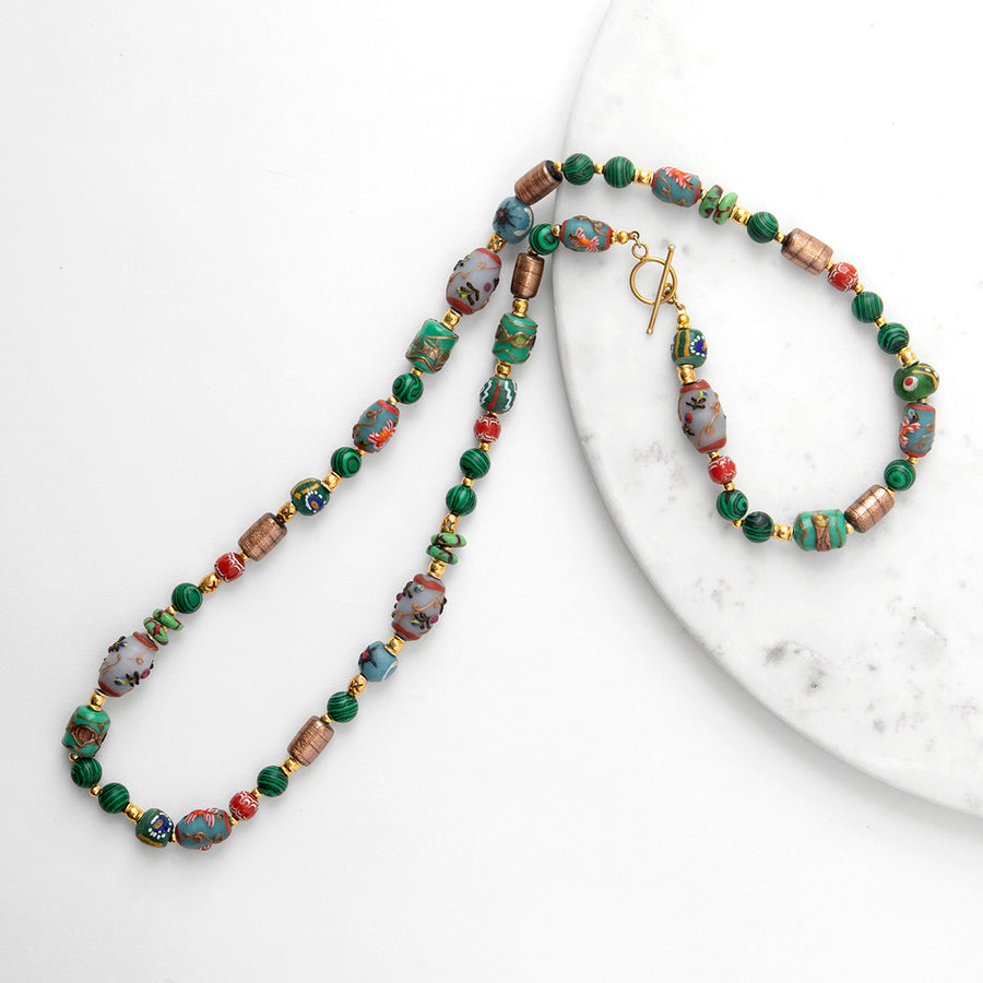 Katerina Psoma Rosalba Green Bead Necklace