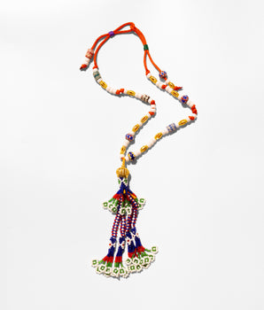 Katerina Psoma Colorful beaded necklace with a tassel 