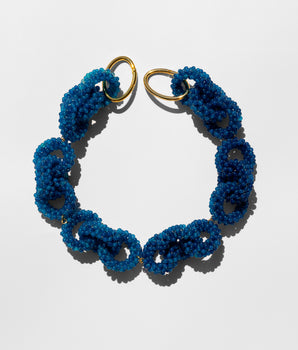 Katerina Psoma Blue Agate Knot Short Necklace