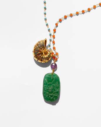 Katerina Psoma Necklace with Carved Jade