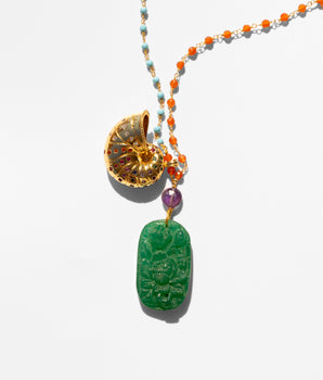 Katerina Psoma Necklace with Carved Jade