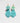 Katerina Psoma Turquoise floral statement earrings