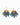 Katerina Psoma Pair of earrings with gold plated metal and grey feathers