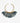 Katerina Psoma Necklace with gold hoop and grey  feathers 
