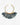 Katerina Psoma Necklace with gold hoop and grey  feathers 