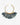 Katerina Psoma Necklace with gold hoop and grey  feathers 