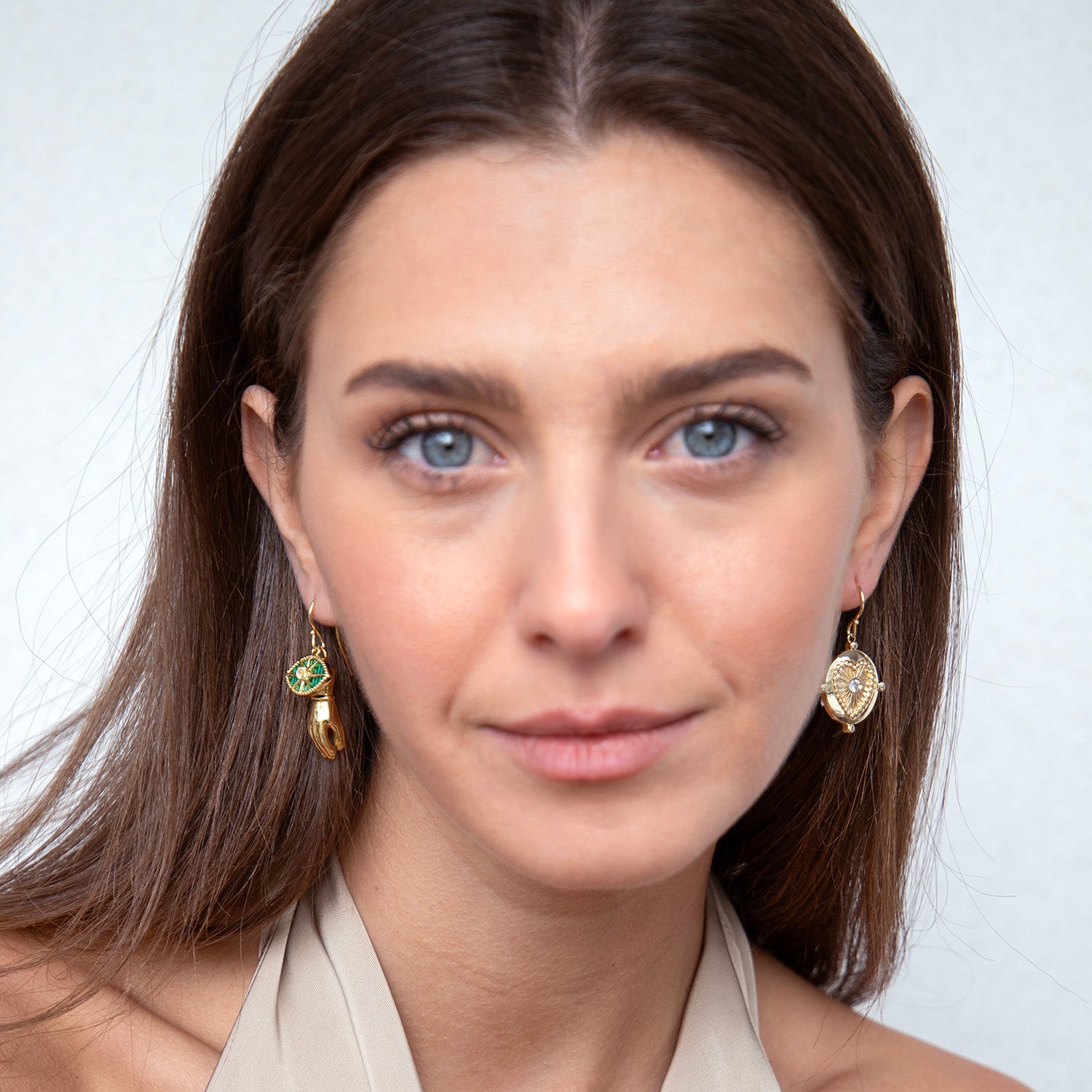 Katerina Psoma Aylin Mismatched Earrings in Gold