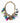 Katerina Psoma short chain necklace with vintage acrylic leaves flowers and drops