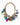 Katerina Psoma short chain necklace with vintage acrylic leaves flowers and drops