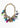 Katerina Psoma short chain necklace with vintage acrylic leaves flowers and drops