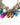 Katerina Psoma short chain necklace with vintage acrylic leaves flowers and drops