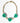 Katerina Psoma Short chain Necklace with green hearts