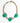 Katerina Psoma Short chain Necklace with green hearts
