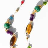 Katerina Psoma Necklace with a jade horse pendant and semiprecious stones