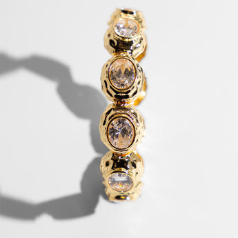 Katerina Psoma Gold bracelet with faceted crystal stones 